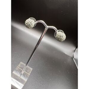 Grey Pavé Ball Earrings